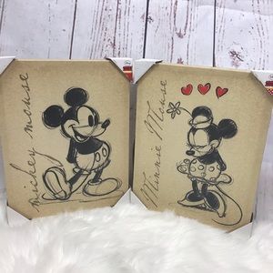 New Disney Mickey & Minnie Mouse Canvas Wall Art